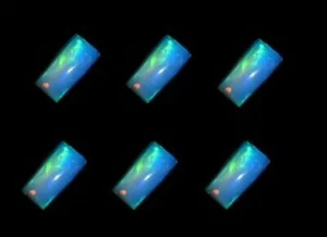 5x2,5MM-14x7MM AAA ÄTHIOPISCHER WELO FEUEROPAL BAGUETTEFORM FLACHE RÜCKSEITE CABOCHON - Bild 1 von 3