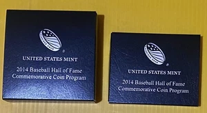 2014 NATIONAL BASEBALL HALL OF FAME DOLLAR AND HALF DOLLAR PROOF LOT OF 2 - Picture 1 of 6