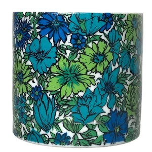 1966 Holt Howard Floral Kanister Topf 3-5/8 Zoll blau grün MCM Japan 2511 Sehr guter Zustand - Bild 1 von 10