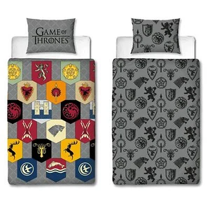 Game of Thrones Single Duvet Cover & Pillowcase Set Iconic Tv Series Official - Picture 1 of 3