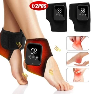 1/2x Electric Foot Ankle Massager Heating and Vibration Hot Compress Pain Relief - Picture 1 of 31