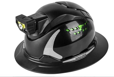 Chapéu rígido Matrix aba completa com farol, capacete de segurança ventilado aprovado pela OSHA - Imagem 1 de 4