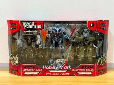 Hasbro Transformers Movie 2007 Protoform Optimus Prime Brawl Jazz gift set NEW - Image 1 of 4