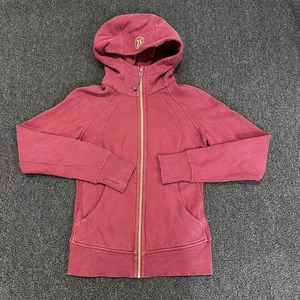 Lululemon Gr. 4 Scuba Hoodie mit durchgehendem Reißverschluss Glühwein mit goldenem Reißverschluss - Bild 1 von 7