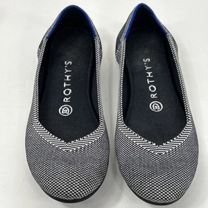 Ballerine donna Rothy’s taglia 8 punta tonda birdseye grigio blu maglia slip on viaggio - Foto 1 di 7