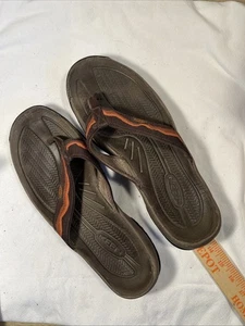 Keen Men Brown Orange Flip Flop Sandals Size 13 They Are 13” Long - Picture 1 of 9