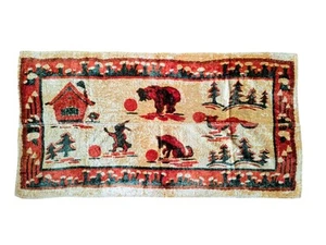 30er Jahre Plüsch Wandteppich Märchen Kolobok Gobelin Wandteppich - Bild 1 von 9