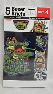 Teenage Mutant Ninja Turtles Boys Set of 5 Size 4 Boxer Briefs - Picture 1 of 3