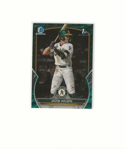 2023 BOWMAN CHROME DRAFT AQUA LUNAR JACOB WILSON 1ST #24/125 - Picture 1 of 2