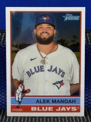 2025 Topps Heritage ALEK MANOAH Chrome Toronto Blue Jays - Image 1 of 2