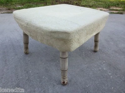 TLC French Provincial Footrest Stool Country Farm House Low Country Cottage Boho - Image 1 of 4