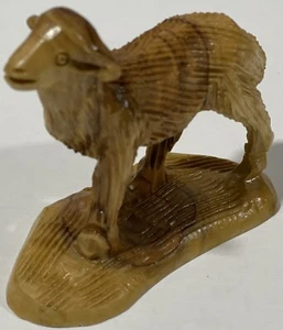 Olive Wood Ship Hand Crafted Figurine 3” Tall - Picture 1 of 2