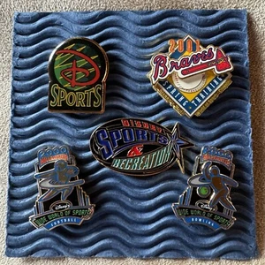 Disney WDW Wide World Sports 2000 Millennium BRAVES Rec Training Pin Lot Set - Picture 1 of 6