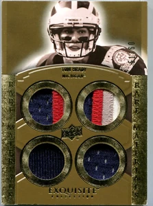 Tarjeta de parche cuádruple de materiales raros colección exquisita cubierta superior de Tom Brady 51/60 - Imagen 1 de 2