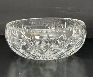 Cuenco de cristal grande Royal Doulton England 7,5” x 3,5” patrón de diamante - Imagen 1 de 14