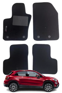Kit 4 Pezzi Tappetini Tappeti Moquette con Attacchi per Fiat 500X dal 2015 - Imagen 1 de 2