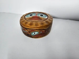 Vintage Pacific Northwest Trinket box - Hand Carved Trinket Box - (C-0158) - Picture 1 of 8