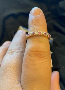 Holsted Jewelers Genuine Ruby Ring sz 6 cubic zirconia sale clearance birthstone - Picture 1 of 3