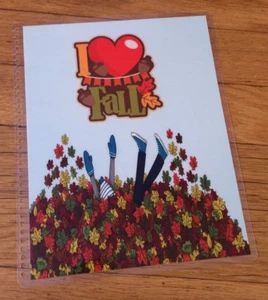 I LOVE FALL Leaves Front Back Cover Set 4 use w Erin Condren Planner - Picture 1 of 3