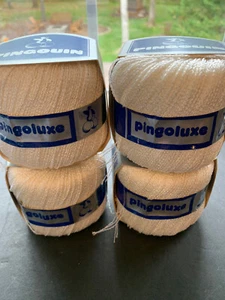 Vintage Pingouin Pingoluxe Yarn Lot 4 Skeins White 50 gr ea Acetate/Polyamide - Picture 1 of 5