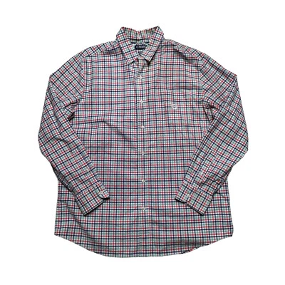 Ralph Lauren Chaps Shirt Mens Size Large Stretch Oxford Check Long Sleeve Casual - Image 1 of 4