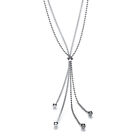  J JAZ Elexa Sterling Silver Chain Necklace Four Ball Drop Charm Pendant