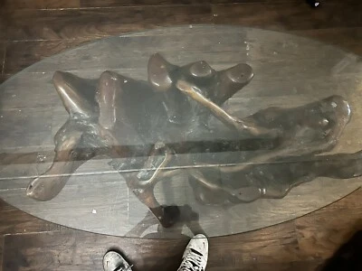 vintage Teak Wood Table One Of a  Kind - Image 1 of 4