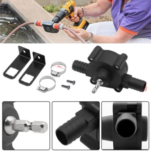 Portable Hand Electric Drill Drive Self-Priming Pump Water Oil Fluid Transfer - Picture 1 of 9