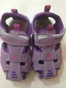 Primigi 4 Garl - Sandali viola con cuori rosa e viola - N° 23 - chiusura strappo - Imagen 1 de 1