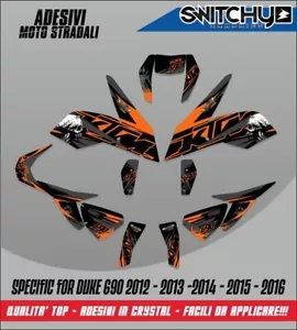 KIT ADESIVI GRAFICHE "SKULLZ BLACK" x KTM DUKE 690 2012-2016 DECALS DEKOR - Picture 1 of 1