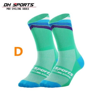 Pro Men Women Cycling Socks Sports Ankle Socks Riding Bicycle Socks Black XC MTB - Picture 1 of 30