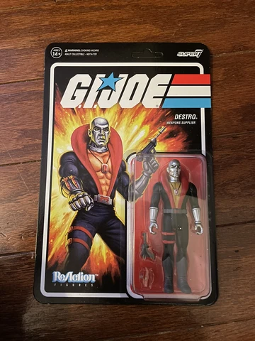 G.I. Joe DESTRO 3.75" ReAction Figure Super7 NEW Cover
