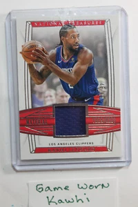 Parche Panini Kawhi Leonard National Treasures 2019-20 usado en el juego # MT-KWL - Imagen 1 de 3