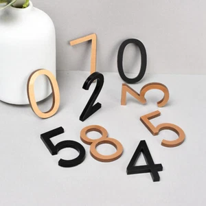 Modern House 0-9 Numbers Plaque Number Digits Sticker Plate Sign Numeral Door s - Picture 1 of 39