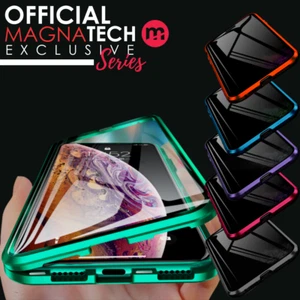 For Apple iPhone 13 12 11 XR SE Pro Max Magnetic Metal Case Cover 360 FRONT+BACK - Picture 1 of 39