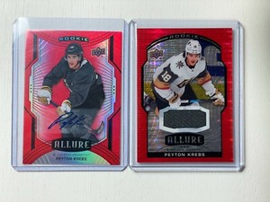 2020-21 Upper Deck Allure PEYTON KREBS Rookie RC Red Rainbow AUTO & JERSEY