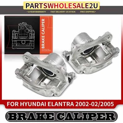 Pinzas de freno delanteras izquierda y derecha con soporte para Hyundai Elantra 2002-02/2005 Foto 1 de 4