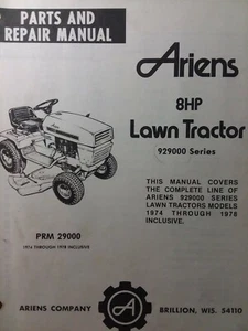 Ariens Rasentraktor 929001 Getriebe 929002 Hydro S-8 & Implem Service & Teilehandbuch - Bild 1 von 2