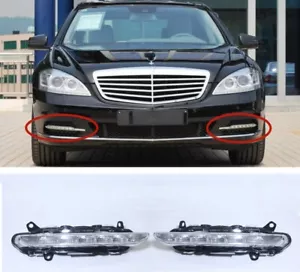 Pair Left&Right LED DRL Daytime Running Fog Light For Mercedes Benz W221 S-Class - Picture 1 of 8
