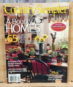 Country Sampler Magazine SEPT 2008 A Bounty of Homes 65 Classic Rooms - Imagen 1 de 21