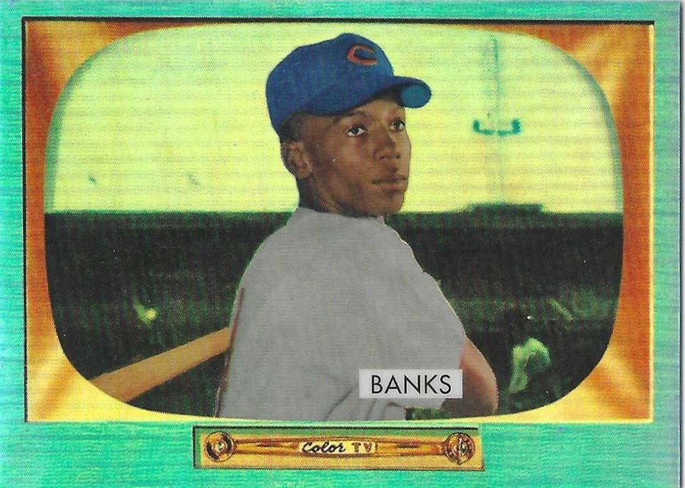 ERNIE BANKS 2013 Bowman Rookie reimpressão refratores de safira azul #242 CHICAGO CUB - Imagem 1 de 1