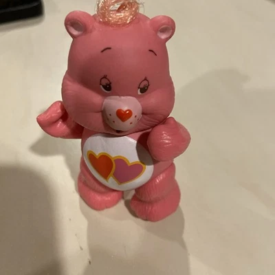 Figura Posable Vintage Care Bears Love-A-Lot Bear 3.5" 1983 Foto 1 de 3