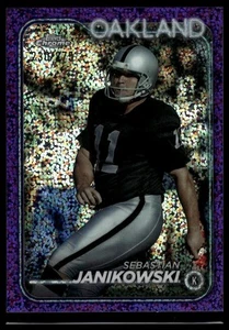 🔥💎📈 2024 Topps Chrome #154 Sebastian Janikowski Purple Speckle #/275 - Picture 1 of 2