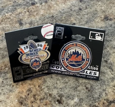 1969 & 1986 New York Mets World Champions Collectible Pins “The Amazing Mets” - Image 1 of 4