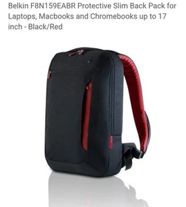 Belkin Core Laptop Sling Backpack for 15.4 Laptops Black/red- F8N052 - Picture 1 of 4
