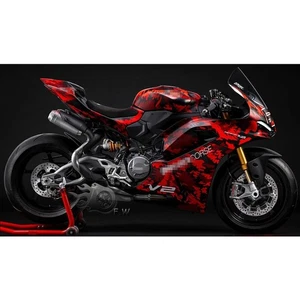 Camouflage Look Fairing Kit For Ducati Panigale V2 V4 V4R V4S 17-24 ABS Bodywork - Foto 1 di 10