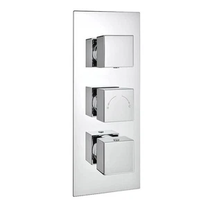 Válvula oculta triple termostática de mango cuadrado cromada nueva en caja 370 x 120 x 145 - Imagen 1 de 18