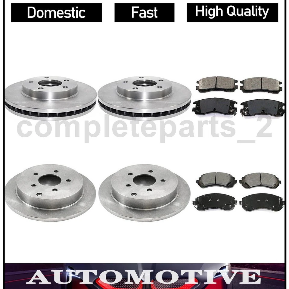 Conjunto de pastilhas de freio a disco rotor de freio a disco compatível com 2002-2007 Buick Rendezvous DuraGo 6 peças - Imagem 1 de 4