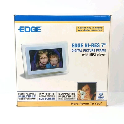 Digital Picture Frame Hi-Res 7" LCD MP3 Player - Remote Control 16MP Easy Setup - Image 1 of 4