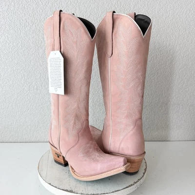 Botas de Vaquero Lane Gallatin para Mujer 7 Rosa Vaquera Western Media Pantorrilla Punta Foto 1 de 4